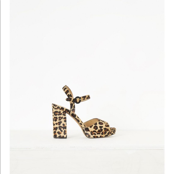 French Connection leopard platform sandal heels - Picture 2 of 7